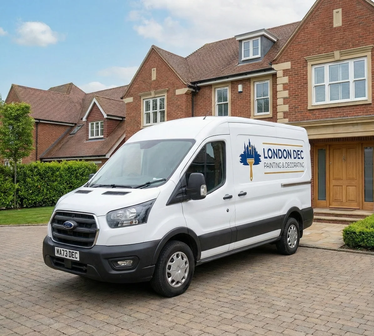 London Dec branded van — professional painting and decorating